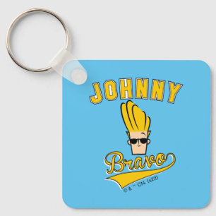 Johnny Bravo Collegiate Graphic Key Ring