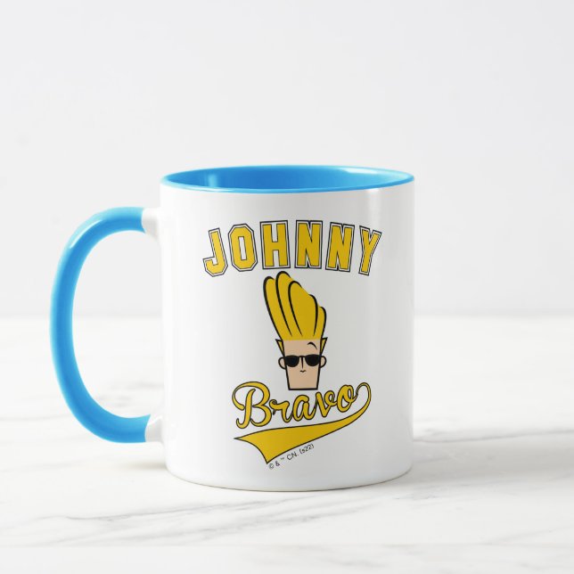 Johnny Bravo Collegiate Graphic Mug (Left)