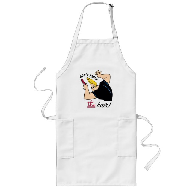 Johnny Bravo Comb - Don't Touch The Hair! Long Apron (Front)