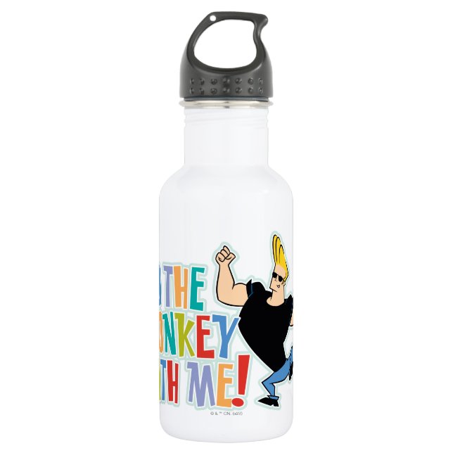 Johnny Bravo - Do The Monkey With Me! 532 Ml Water Bottle (Front)