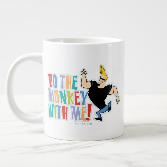 Johnny Bravo - Do The Monkey With Me! Large Coffee Mug (Left)