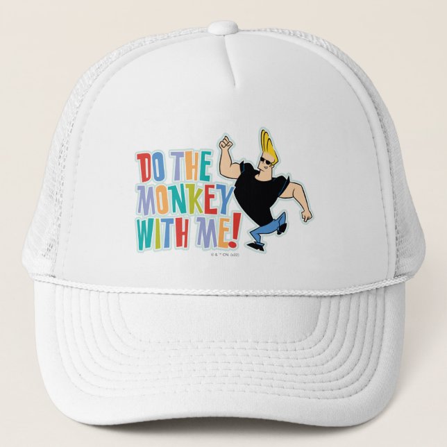 Johnny Bravo - Do The Monkey With Me! Trucker Hat (Front)