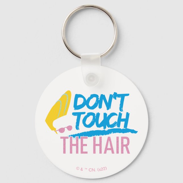 Johnny Bravo - Don't Touch The Hair Graphic Key Ring (Front)