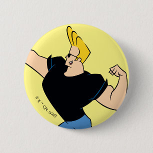 Johnny Bravo Flexing 6 Cm Round Badge