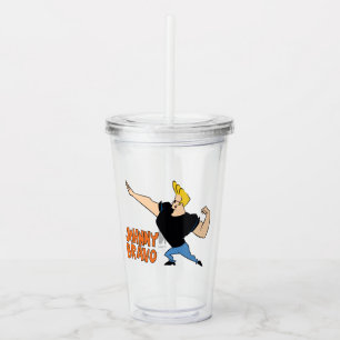 Johnny Bravo Flexing Acrylic Tumbler