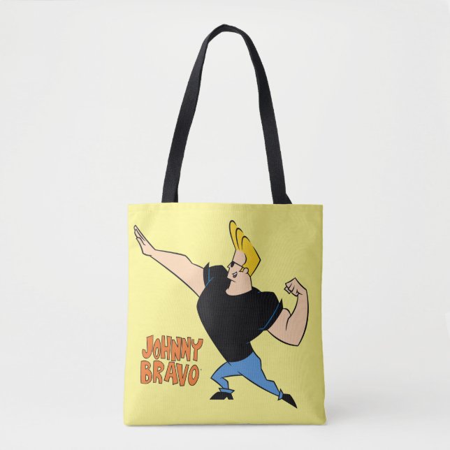 Johnny Bravo Flexing Tote Bag (Front)