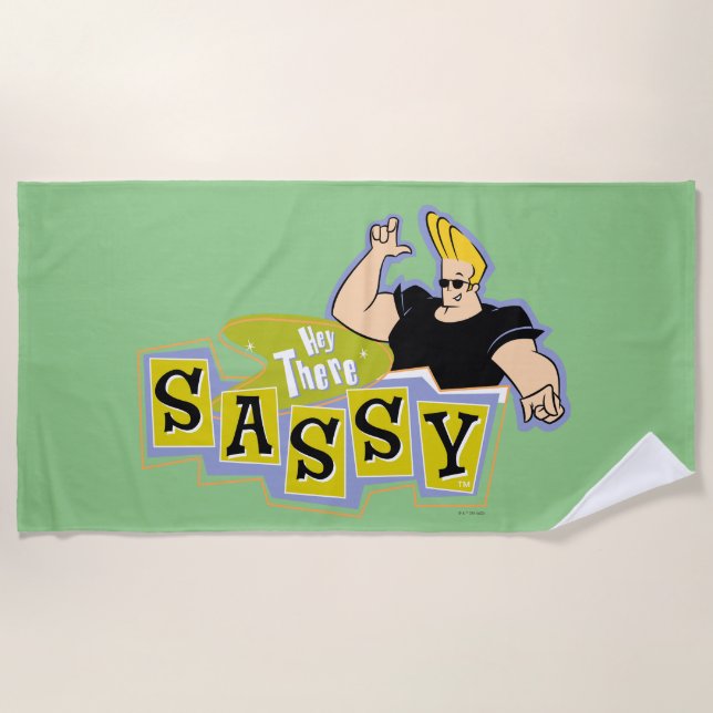 Johnny Bravo - Hey There Sassy Beach Towel (Front)