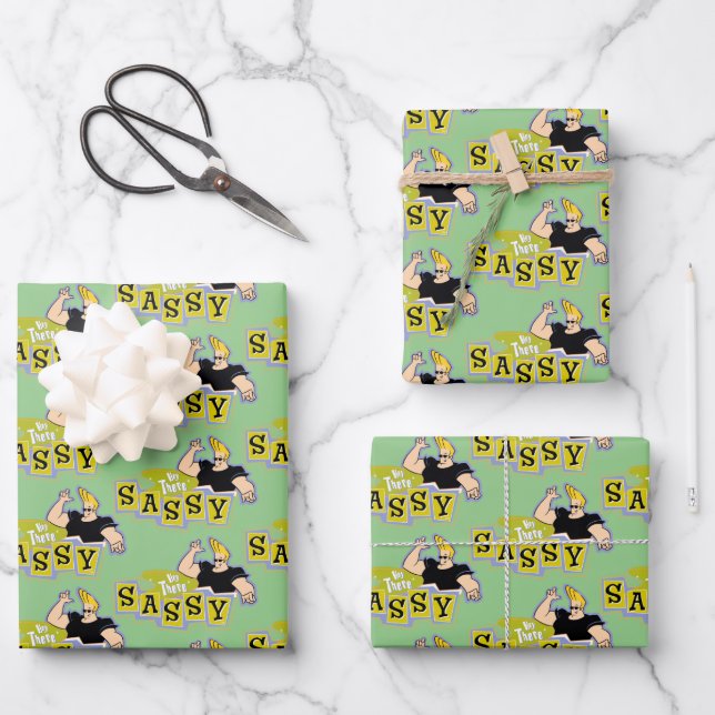 Johnny Bravo - Hey There Sassy Wrapping Paper Sheet (Front)