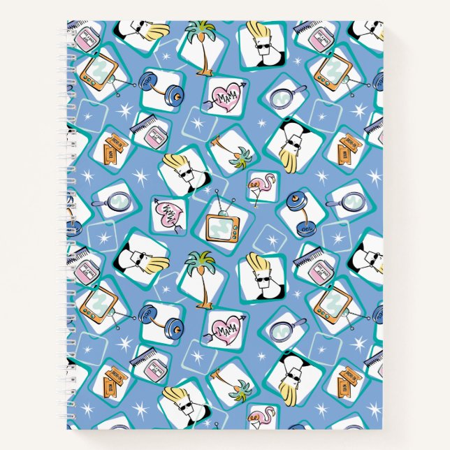 Johnny Bravo Icon Pattern Notebook (Front)