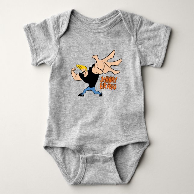 Johnny Bravo Iconic Pose Baby Bodysuit (Front)