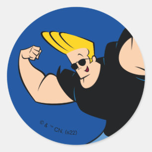 Johnny Bravo Iconic Pose Classic Round Sticker