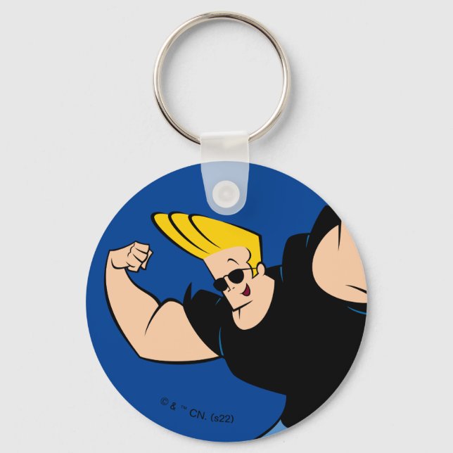 Johnny Bravo Iconic Pose Key Ring (Front)