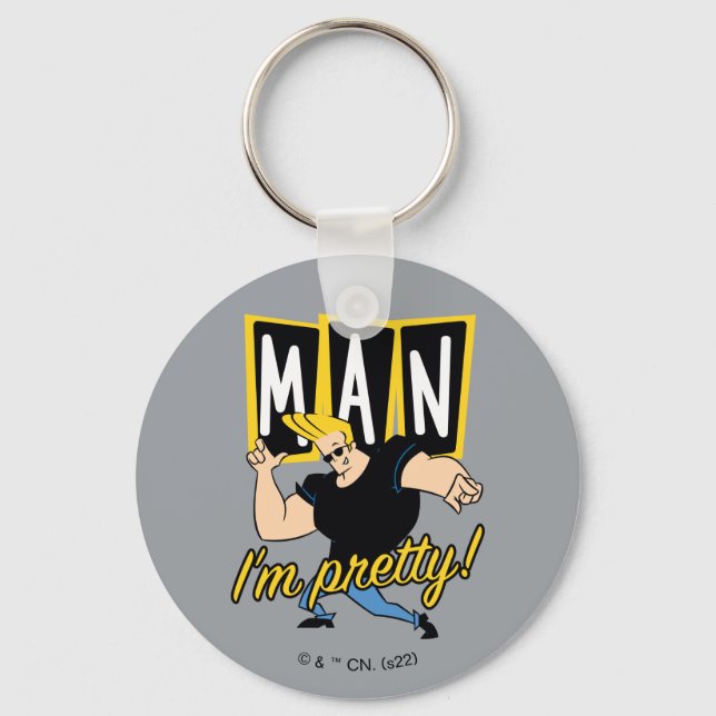 Johnny Bravo - Man I'm Pretty Key Ring (Front)