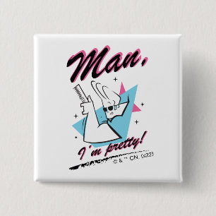 Johnny Bravo - Man I'm Pretty Retro Graphic 15 Cm Square Badge