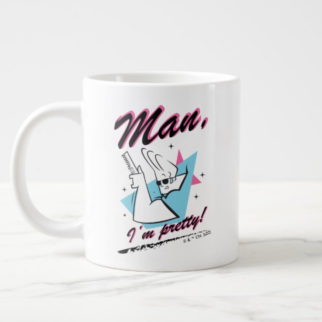 Johnny Bravo - Man I'm Pretty Retro Graphic Large Coffee Mug (Left)