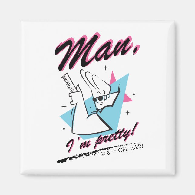 Johnny Bravo - Man I'm Pretty Retro Graphic Magnet (Front)