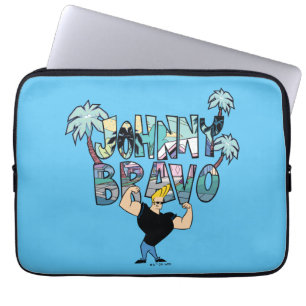 Johnny Bravo Palm Tree Name Laptop Sleeve