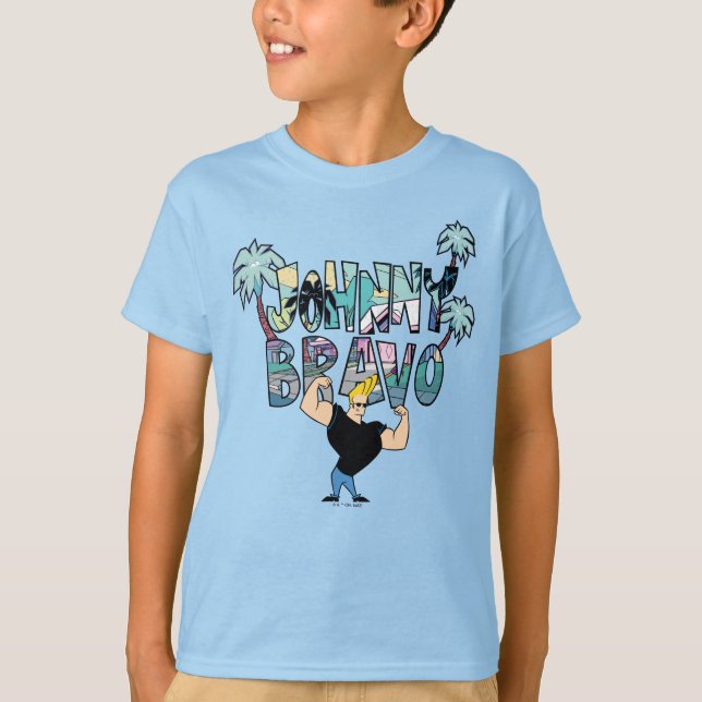 Johnny Bravo Palm Tree Name T-Shirt (Front)