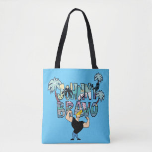 Johnny Bravo Palm Tree Name Tote Bag