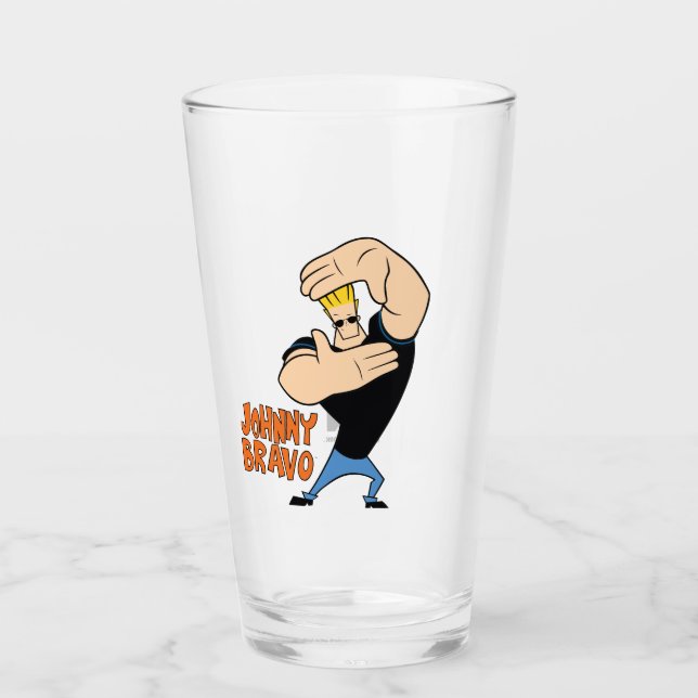 Johnny Bravo Picture Frame Pose Glass (Front)
