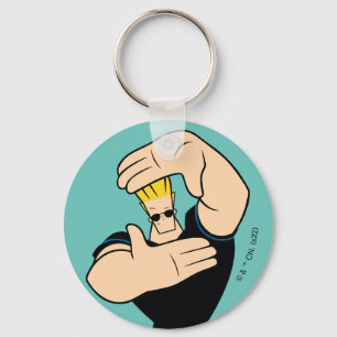 Johnny Bravo Picture Frame Pose Key Ring