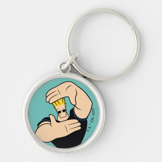 Johnny Bravo Picture Frame Pose Key Ring (Front)