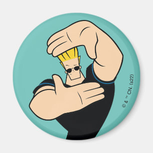 Johnny Bravo Picture Frame Pose Magnet