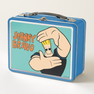 Johnny Bravo Picture Frame Pose Metal Lunch Box