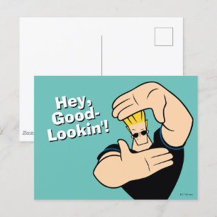 Johnny Bravo Picture Frame Pose Postcard