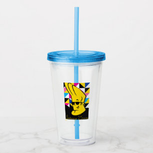 Johnny Bravo Pop Art Graphic Acrylic Tumbler