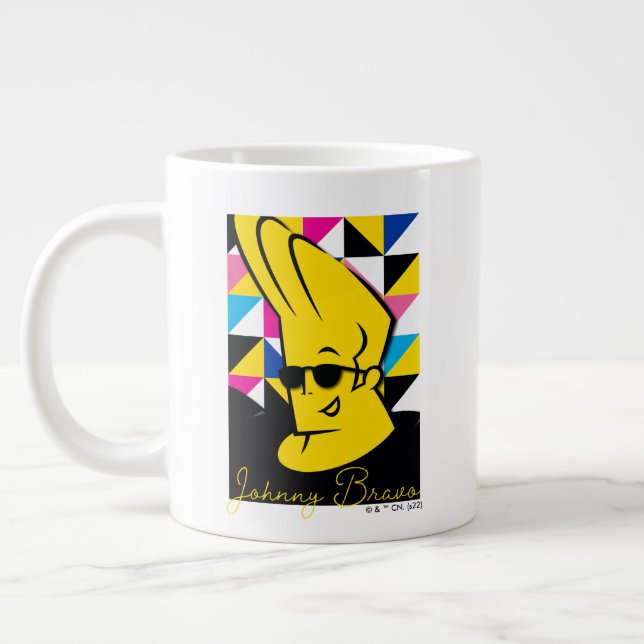 Johnny Bravo Pop Art Graphic Large Coffee Mug (Left)