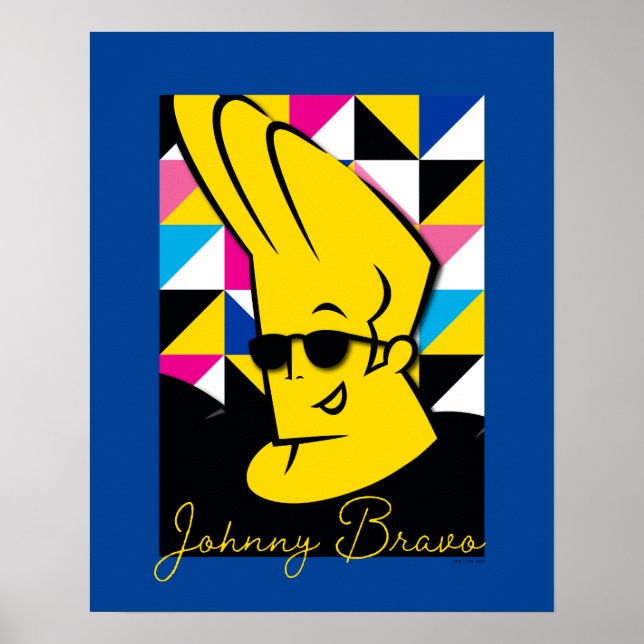 Johnny Bravo Pop Art Graphic Poster (Front)