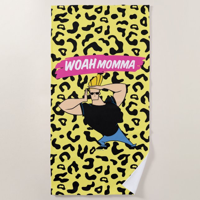 Johnny Bravo - Woah Momma Beach Towel (Front)