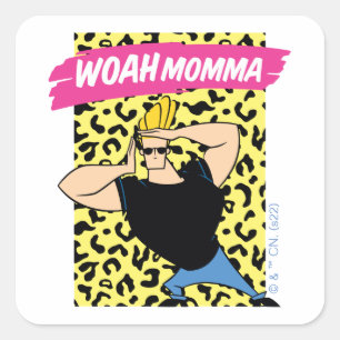 Johnny Bravo - Woah Momma Square Sticker