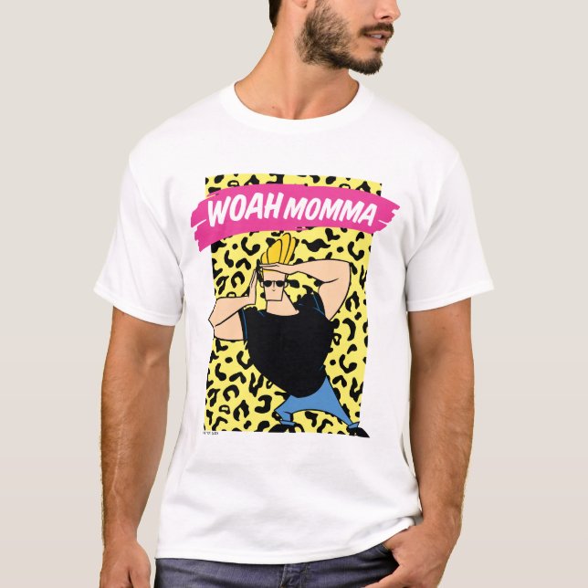 Johnny Bravo - Woah Momma T-Shirt (Front)