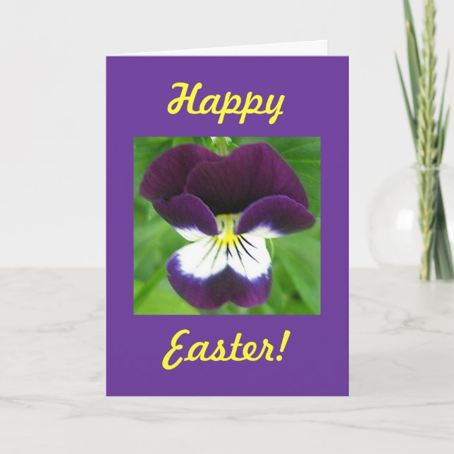 Johnny Jump Up Happy Easter Card (Front)