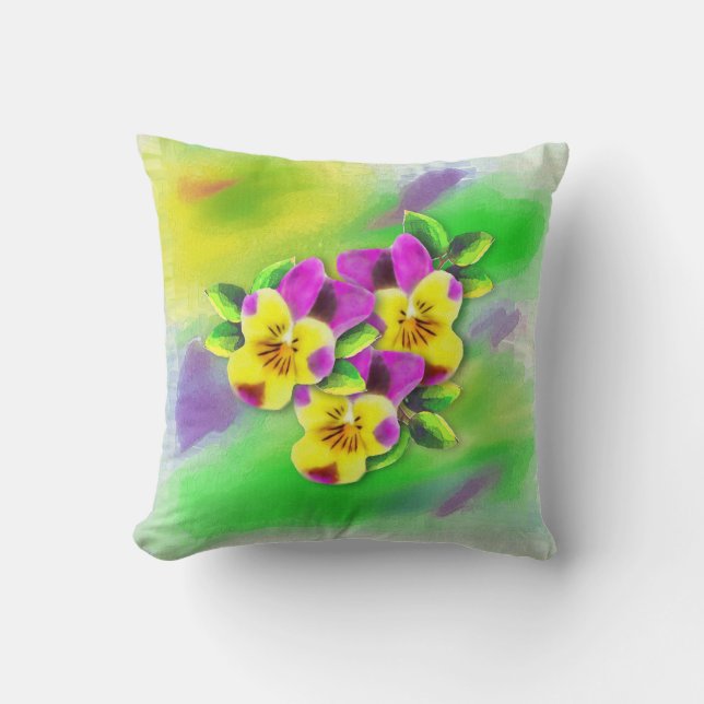 Johnny Jump-ups Pillow (Front)