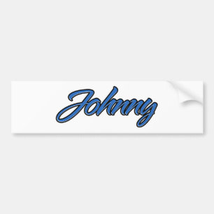 Johnny Name blue Aufkleber Sticker Autoaufkleber