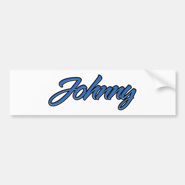Johnny Name blue Aufkleber Sticker Autoaufkleber (Front)