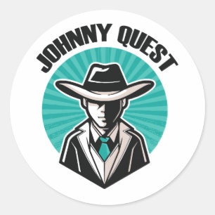Johnny Quest Classic Round Sticker