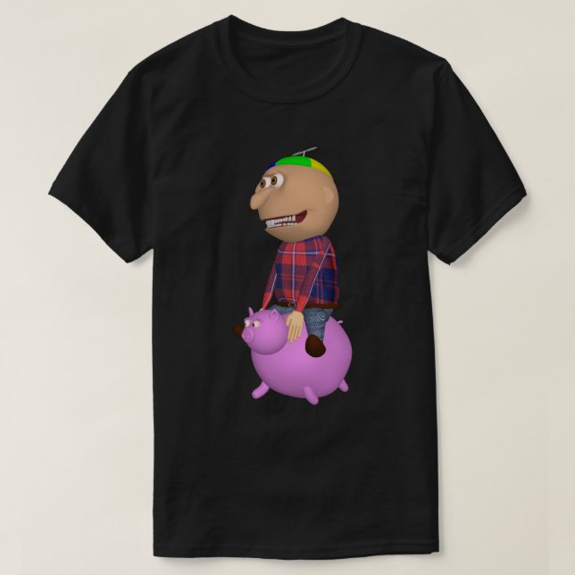 Johnny Riding a Pig T-shirt (Design Front)