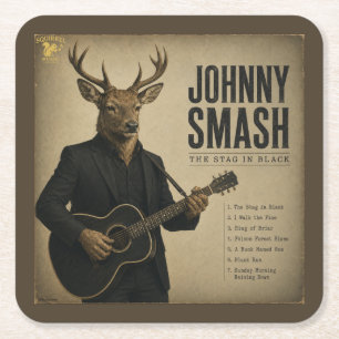 Johnny Smash: a Parody Square Paper Coaster
