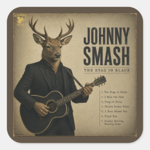 Johnny Smash: a Parody Square Sticker