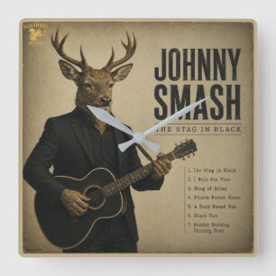 Johnny Smash: a Parody Square Wall Clock