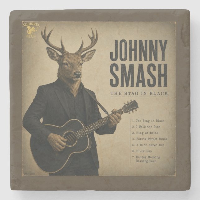 Johnny Smash Album: a Parody Stone Coaster (Front)