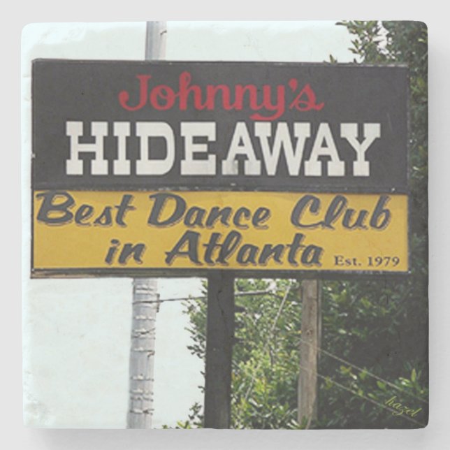 Johnny's Hideaway, Atlanta, Johnny's Hideaway Stone Coaster (Front)