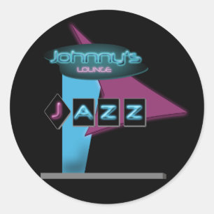 Johnny's Jazz Lounge Classic Round Sticker