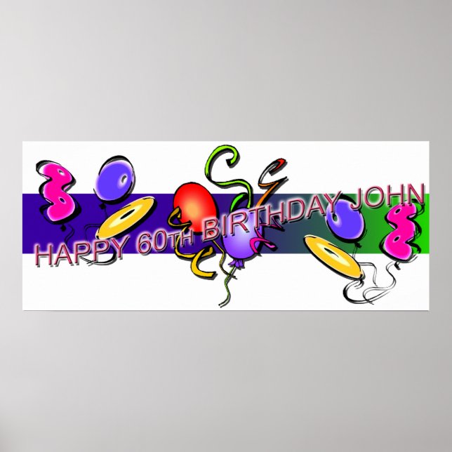 John's 60th poster (Front)