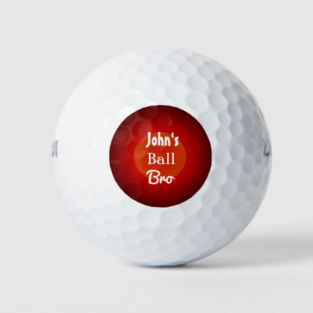 John's Ball Bro Text >Funny Golf Balls (Front)