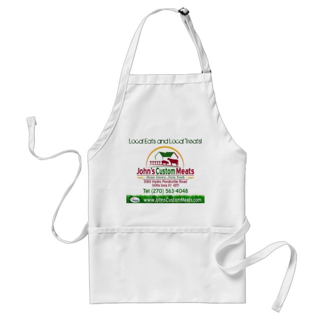 John's Custom Meats, Local Eats and Local Treats! Standard Apron (Front)